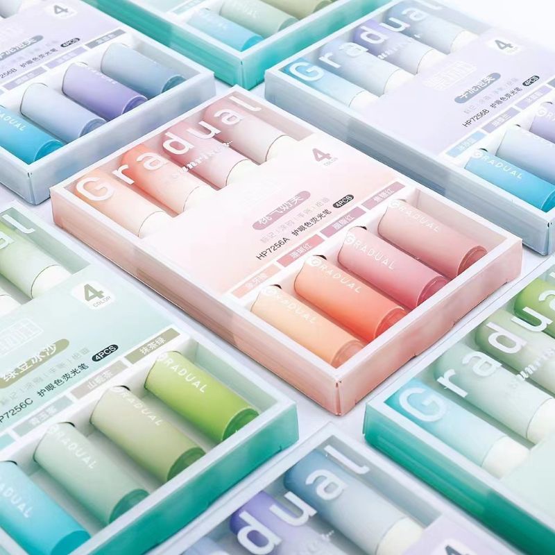set bút highlight màu pastel cực xinh( mực màu pastel nhạt)