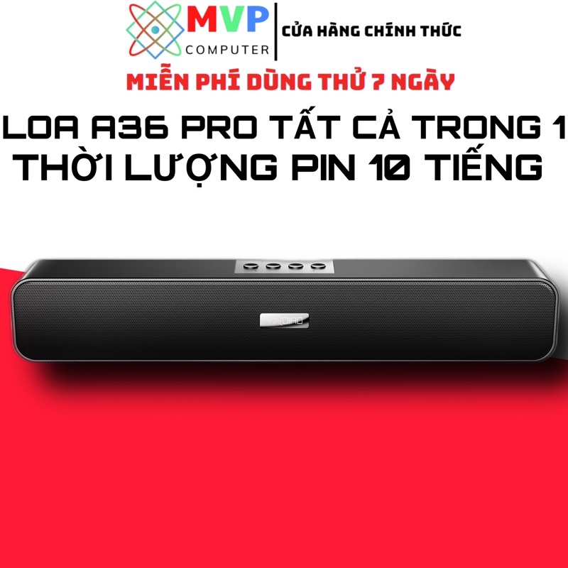 Loa Bluetooth SPEKER A36 Pro Cao Cấp Bass Cực Mạnh Âm Thanh Vòm Tương Thích Điện Thoại Laptop Tivi Có Hỗ Trợ Thẻ Nhớ