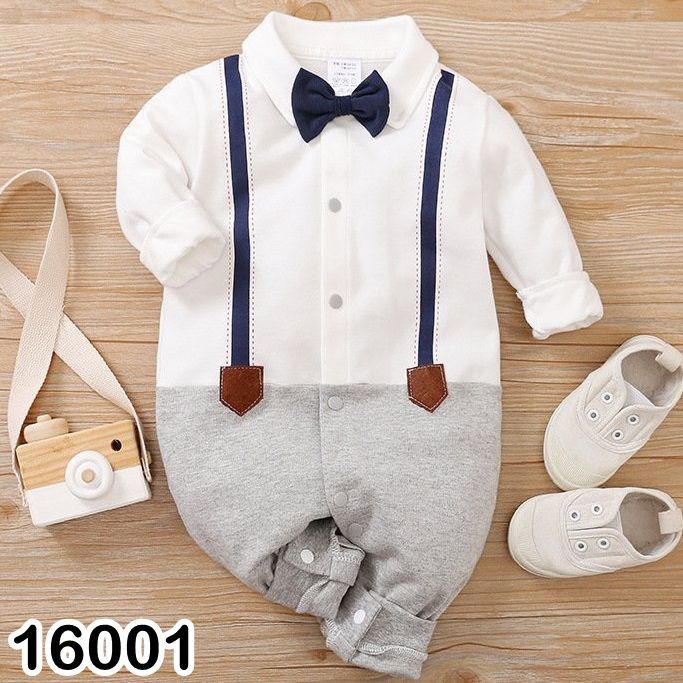 Set Body liền Bigbaby kèm nơ/cà vạt siêu đáng yêu cho bé trai 7-12kg