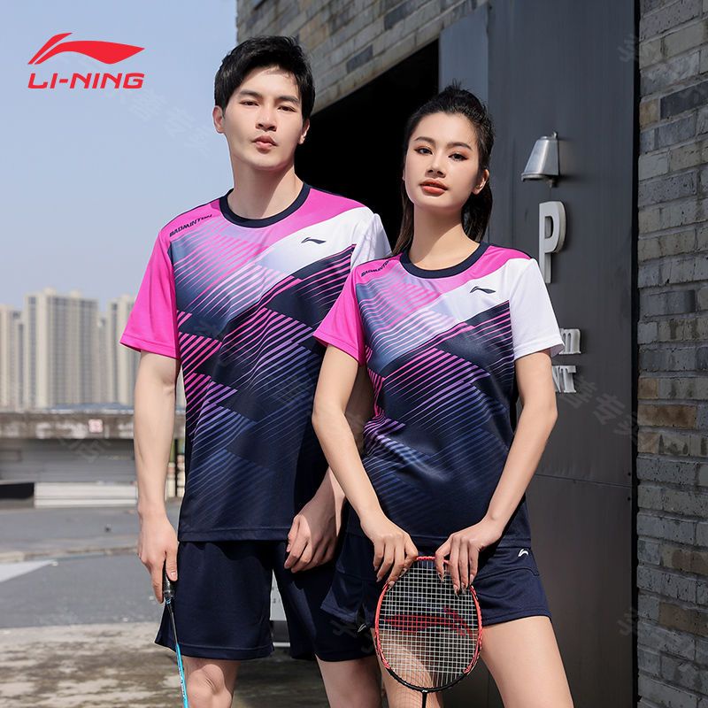 Li Ning Bộ Đồ Thể Thao Cầu Lông Tay Ngắn Nhanh Khô Thời Trang 2022 Cho Nam Và Nữ