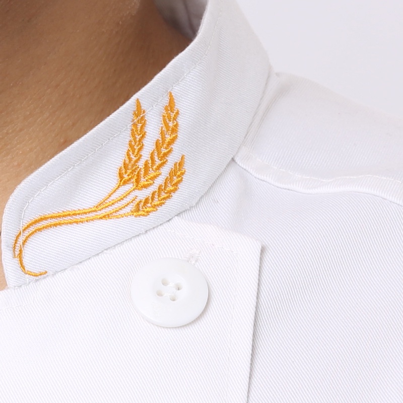 Áo Đồng Phục Đầu Bếp Nhà Hàng Khách Sạn Tay Ngắn Kiểu Tây Thời Trang Thu Đông Cho Nam