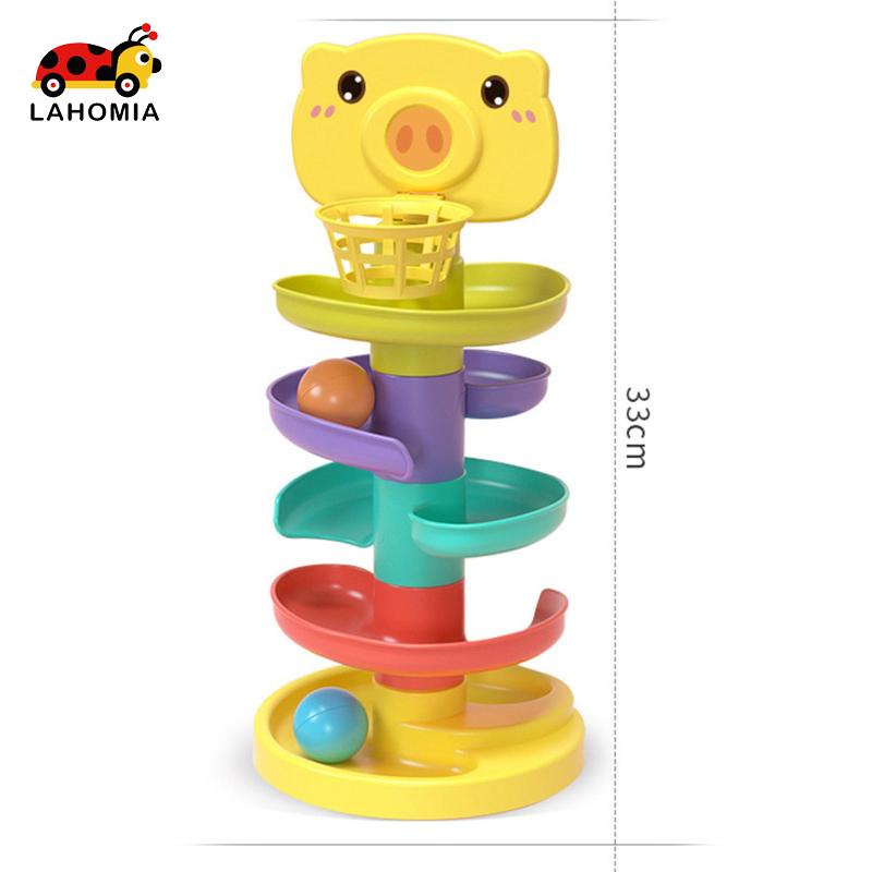 LAHOMIA Set đồ chơi tháp bóng lăn phát triển trí thông minh vui nhộn cho bé 2-4 tuổi