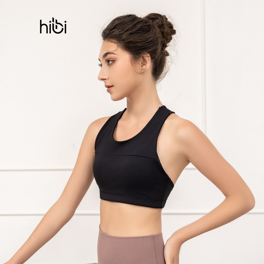 Áo bra tập Yoga Gym Hibi Sports BA509 , kiểu cổ yếm có khuy cài, kèm mút ngực