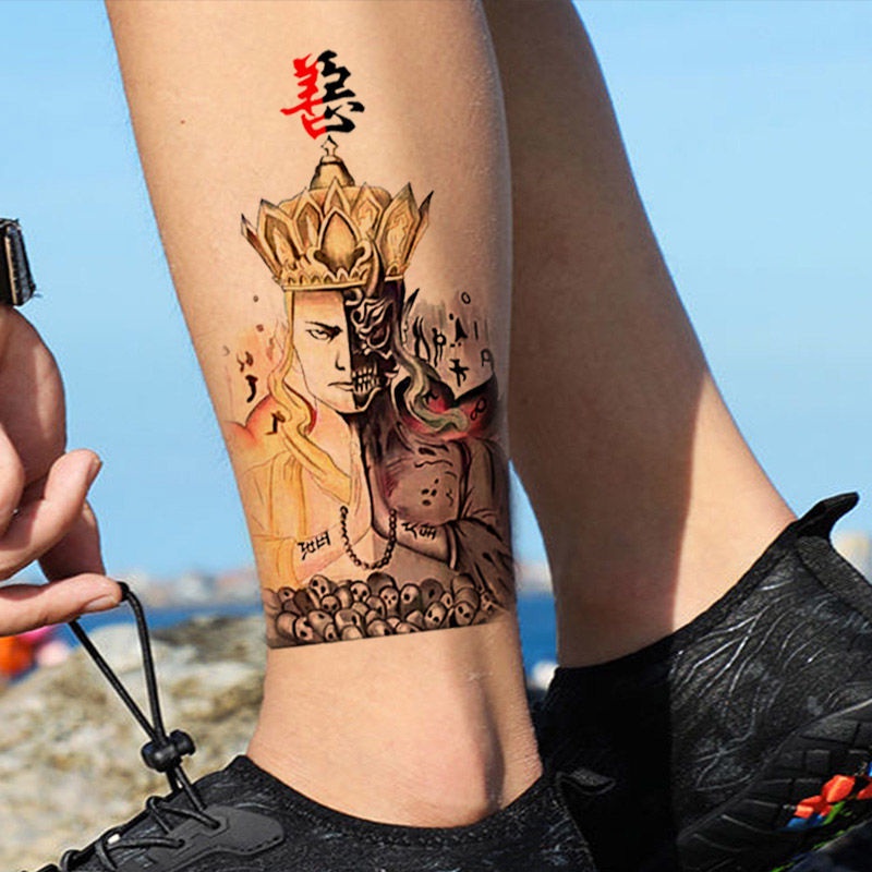 Hình Xăm Dán Trang Trí Cánh Tay Chống Thấm Nước Lâu Trôi In Hình One Piece Độc Đáo
