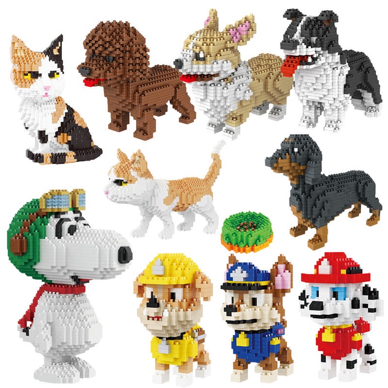 Bộ Đồ Chơi Lắp Ráp Lego Đội Cứu Hộ Chó Snoopy Chó Poodle Chim Chó Mèo Dành Cho Trẻ Em