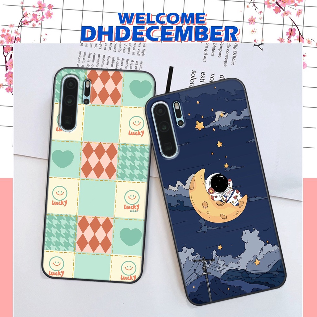 Ốp lưng Huawei P30 PRO in hình tim, kẻ vuông mẫu mới CỰC XINH