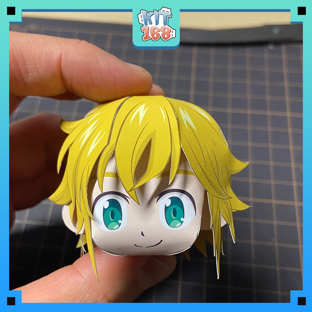 Mô hình giấy Anime Game Chibi Meliodas - Nanatsu no Taizai  + kit hộp trang trí