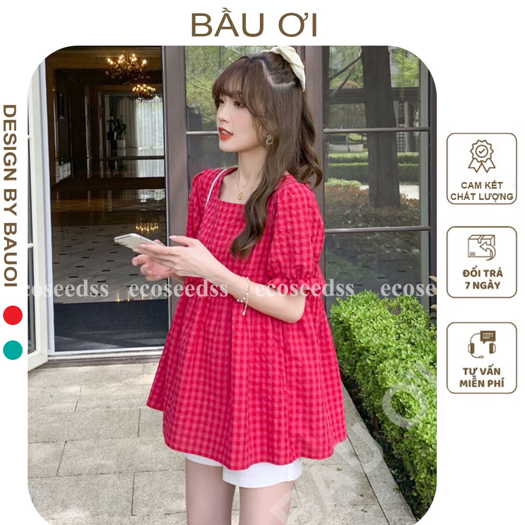 [BAUOII A03] ÁO BẦU CÔNG SỞ FREE SIZE HÀNG THIẾT KẾ MẶC ĐẾN LÚC SINH - ÁO BẦU BABYDOLL ĐẸP MẶC MÙA HÈ