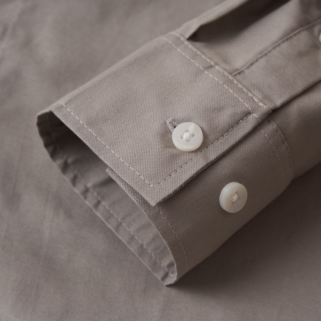 Áo Sơ Mi Dài Tay Nam Phối Túi ATINO Vải Cotton mềm mịn thoáng mát Form Regular SM4.4490