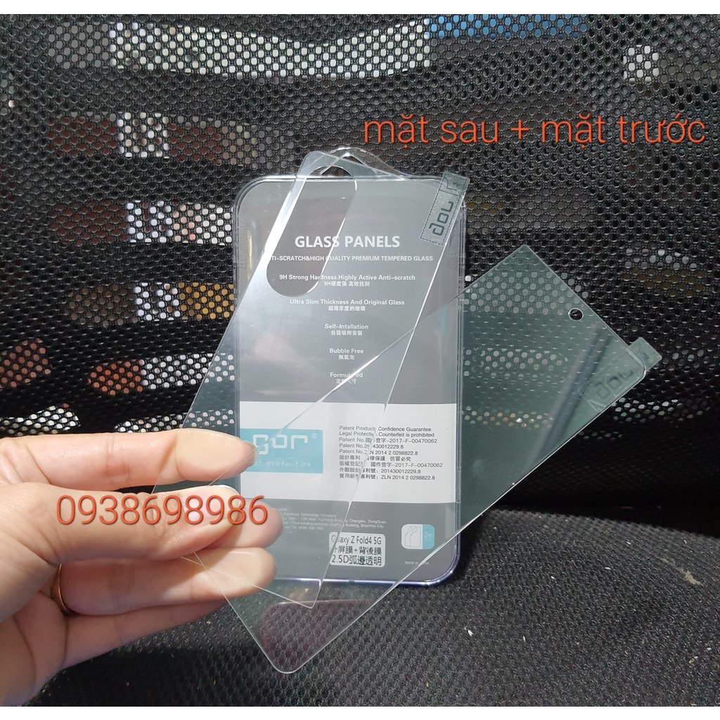 SAMSUNG Z FOLD 4 _ BỘ 2 KÍNH BẢO VỆ MẶT TRƯỚC VÀ SAU CỦA MÁY CHÍNH HÃNG GOR
