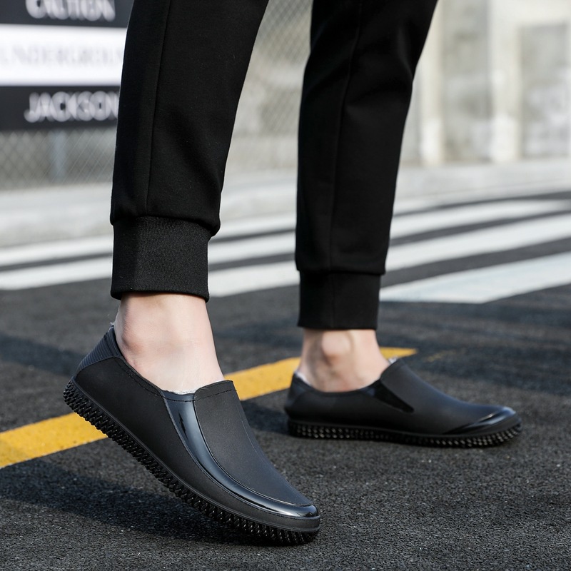 Giày Bốt Cao Su Đi Mưa Cổ Thấp Chống Trượt / Thấm Nước Cho Nam