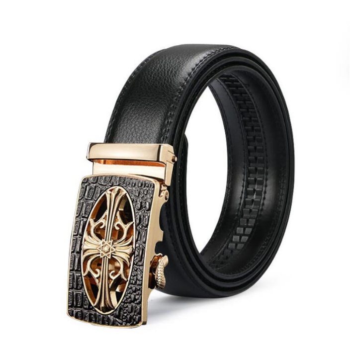 Thắt Lưng Nam Dây Nịt Nam Da Bò Họa Tiết Cây Thánh Giá Thiết kế Tinh Xảo Đẹp Mắt