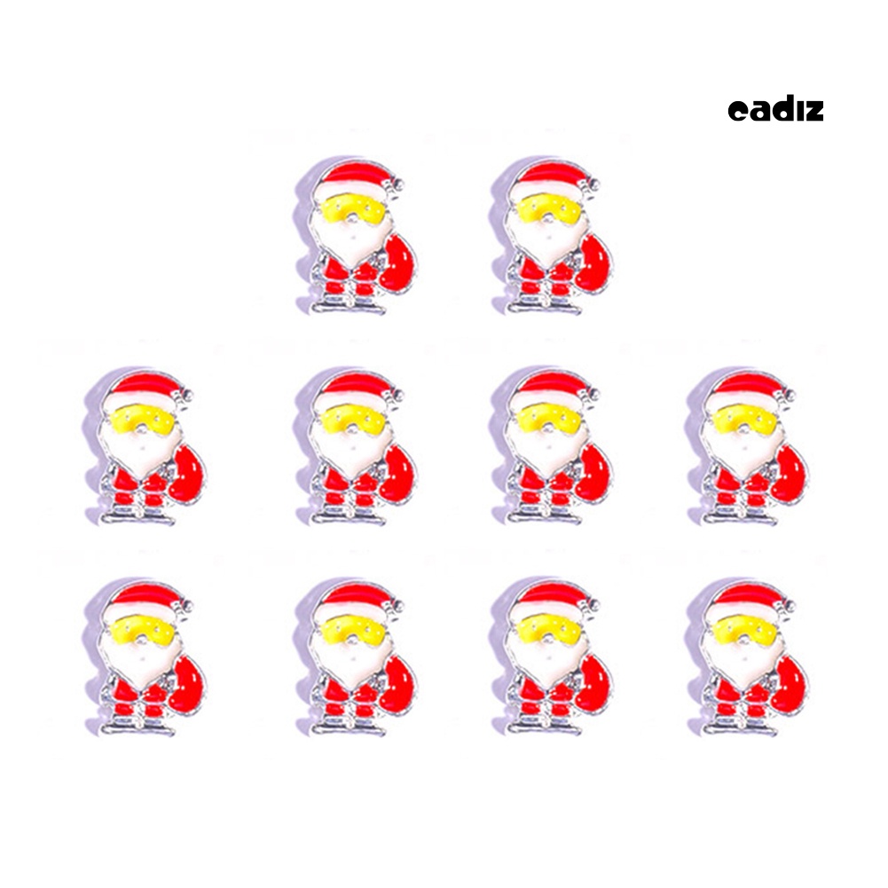 Set 10 Phụ Kiện Trang Trí Móng Tay Nghệ Thuật Chủ Đề Giáng Sinh