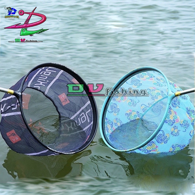 Bộ Cán, Mặt Vợt vớt Cá DIAIWA Carbon + vành tròn dùng cho câu đơn câu đài.!!!