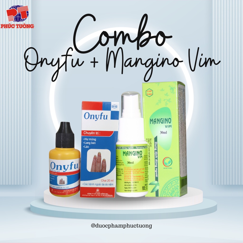 Combo dung dịch dùng ngoài da Onyfu và Mangino Vim