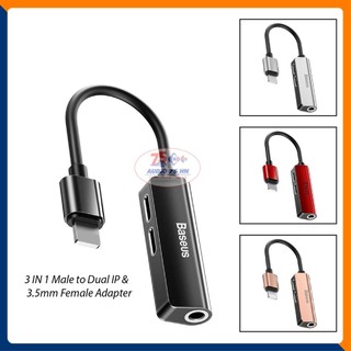 Bộ chuyển cổng Lightning sang Dual Lightning + Audio AUX 3.5mm Baseus cho iPhone/ iPad