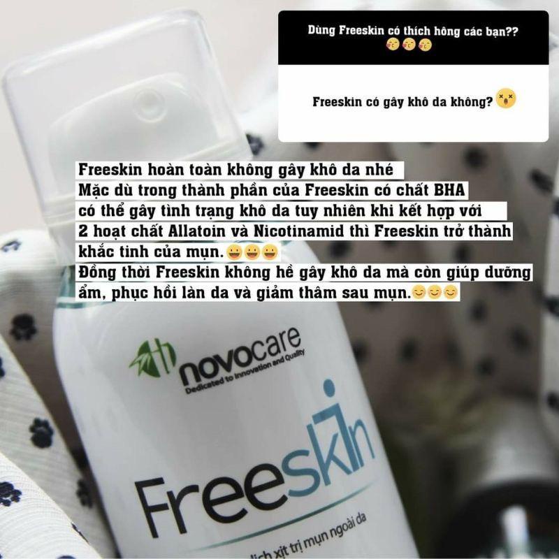 [CHÍNH HÃNG- BÁN CHẠY] Xịt Mụn Lưng, Ngực, Mông FreeSkin Chai 80ml, Giảm Mụn, Mờ Thâm, Sáng Da, Hàng