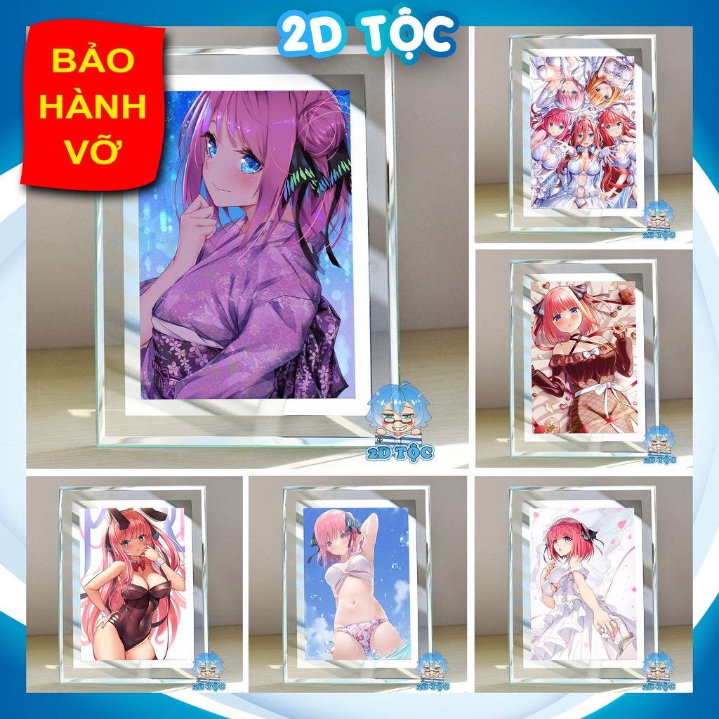 Khung kính để bàn Nakano Nino (2) Anime Manga NHÀ CÓ 5 NÀNG DÂU by 2D Tộc Shop
