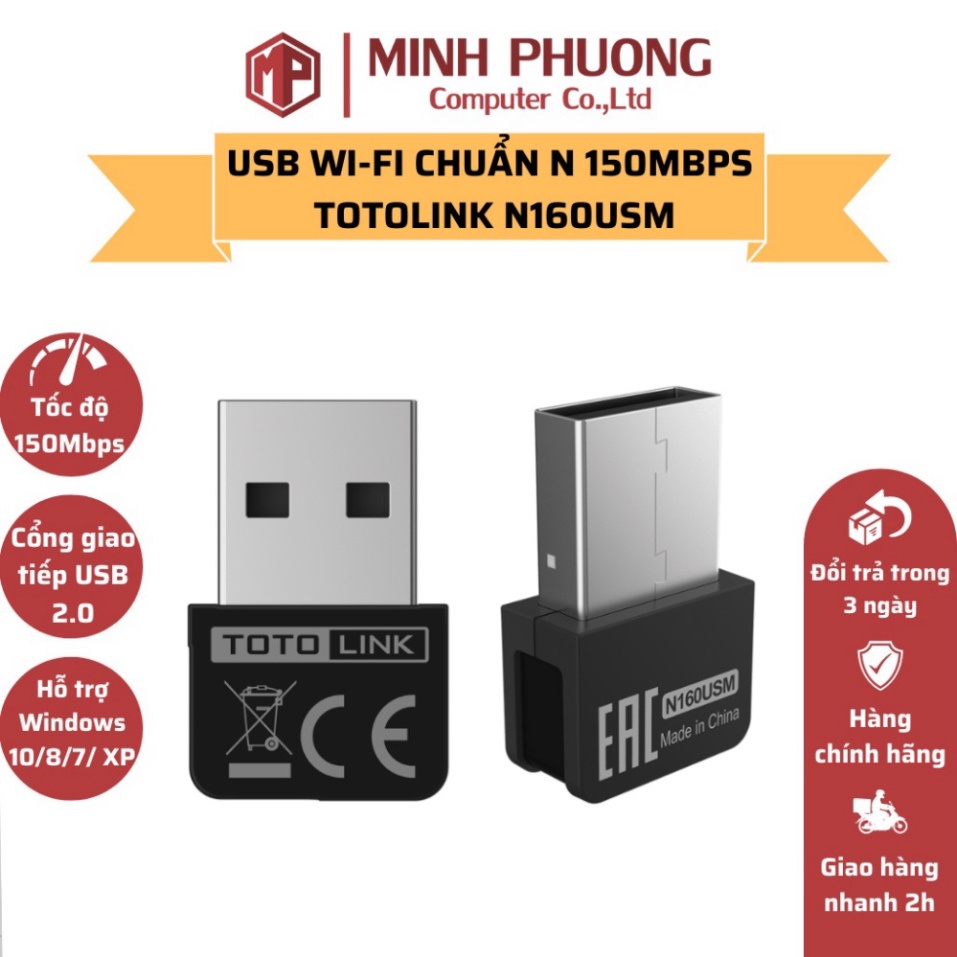 N150USM USB Wi-Fi siêu nhỏ chuẩn N 150Mbps