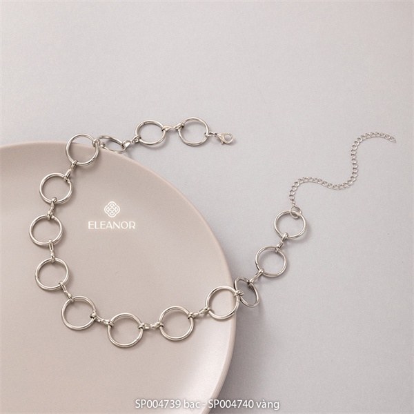 Dây chuyền nữ chocker Eleanor Accessories hình vòng tròn phụ kiện trang sức cá tính