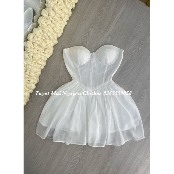 đầm cúp ngực dáng xoè - Ảnh thật