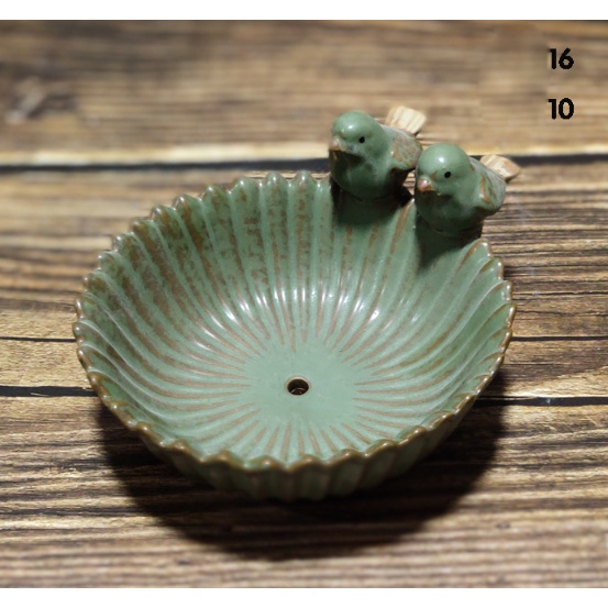 Chậu cây đôi chim đậu hồ nước CHAUX1 trồng hoa sen đá cây cảnh cute trang trí decor để bàn ống bút cắm đồ 18cm