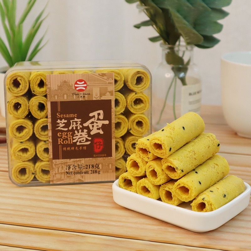 Bánh ống cuộn Đài Loan 30 chiếc/ hộp 218g (nhiều vị)