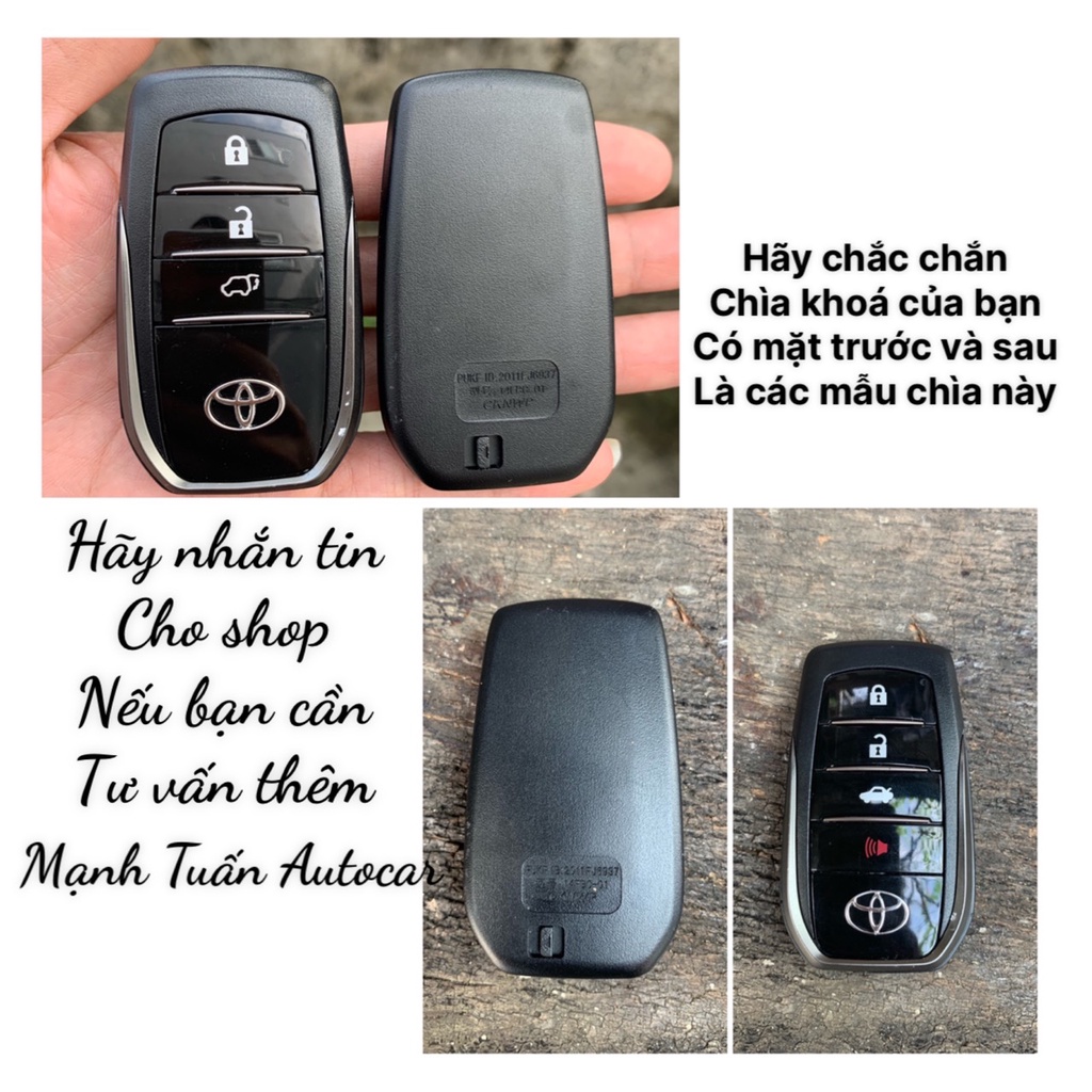 Bao chìa khoá cho xe toyota Fortuner, Hilux - Inova