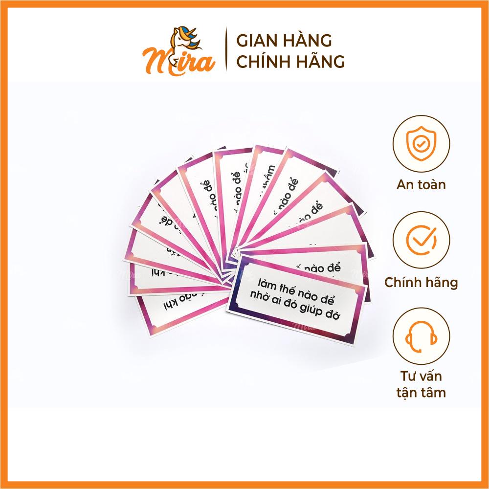 Bộ thẻ Ngôn ngữ lịch thiệp nhã nhặn - Giáo cụ Montessori - Đồ chơi thông minh an toàn Mira Toys
