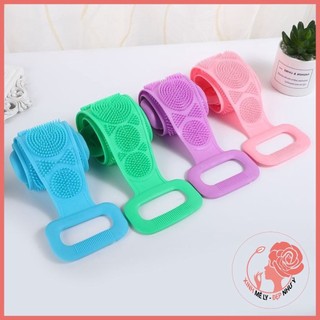 Dây chà lưng silicon 2 mặt tẩy tế bào chết khi tắm , cọ lưng silicon Ximely