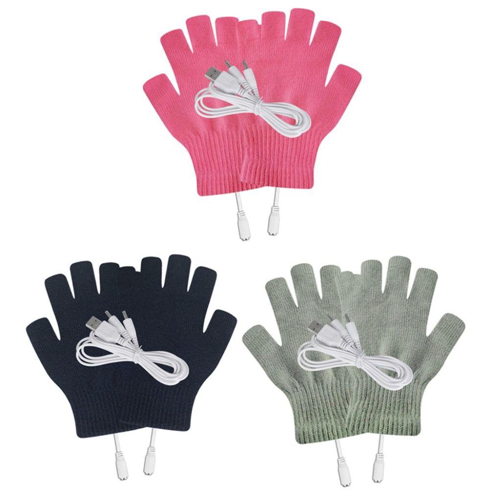 Găng Tay Giữ Ấm Chạy Điện USB Màu Sắc Đơn Giản Cho Nam