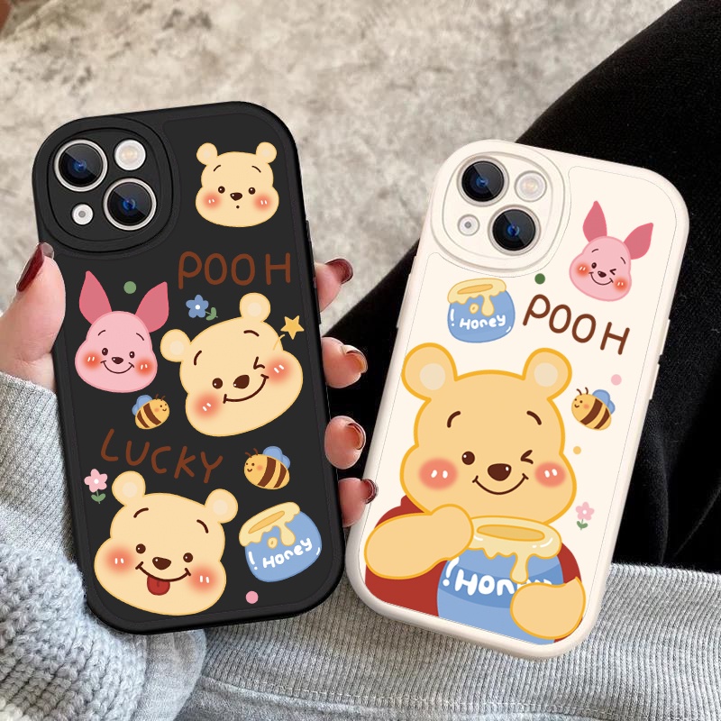 Ốp Điện Thoại Silicon Dẻo Hình Gấu Pooh Cho iPhone 11 12pro 6 6P 7 / 8G 8plus SE X XR Xs Max 13 14ProMax 14Plus 13Pro 12