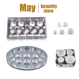 Đế đựng mực, đế nhựa mika đựng chum mực xăm đế 4 lỗ hình bầu dục hình chữ nhật