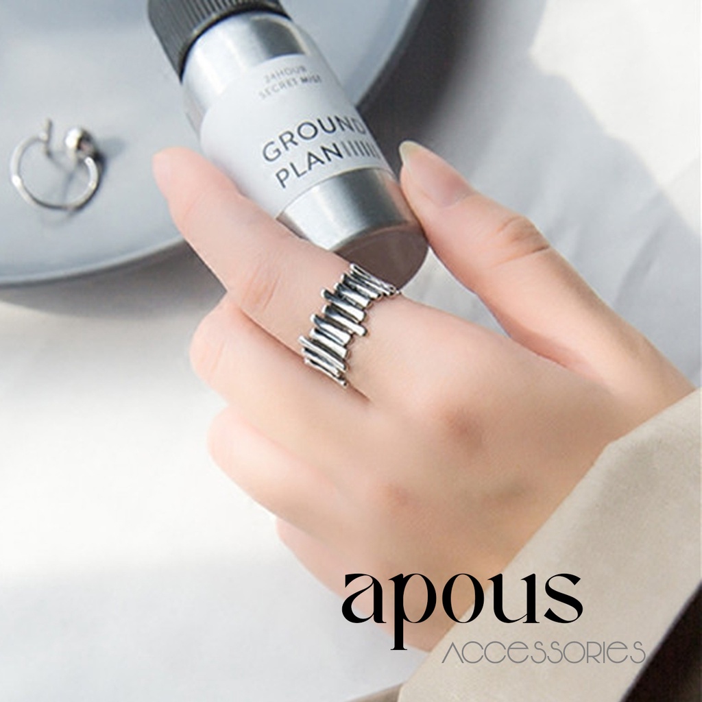 Nhẫn nam nữ thời trang Trendy - Không đen không gỉ - BST 6 - Phụ Kiện Trang Sức Unisex Apous