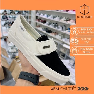 |gg store| giày sneaker van fog slip on 47 đen trắng-bản siêu cấp