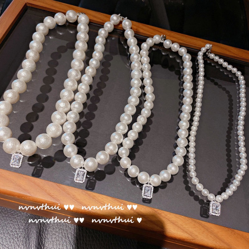 Vòng cổ MặT ĐíNh NgọC Trai Giả ThờI Trang Cho Nữ