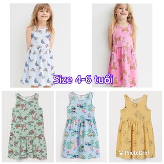 (Hàng Auth) Đầm bé gái HM size 2-10Y