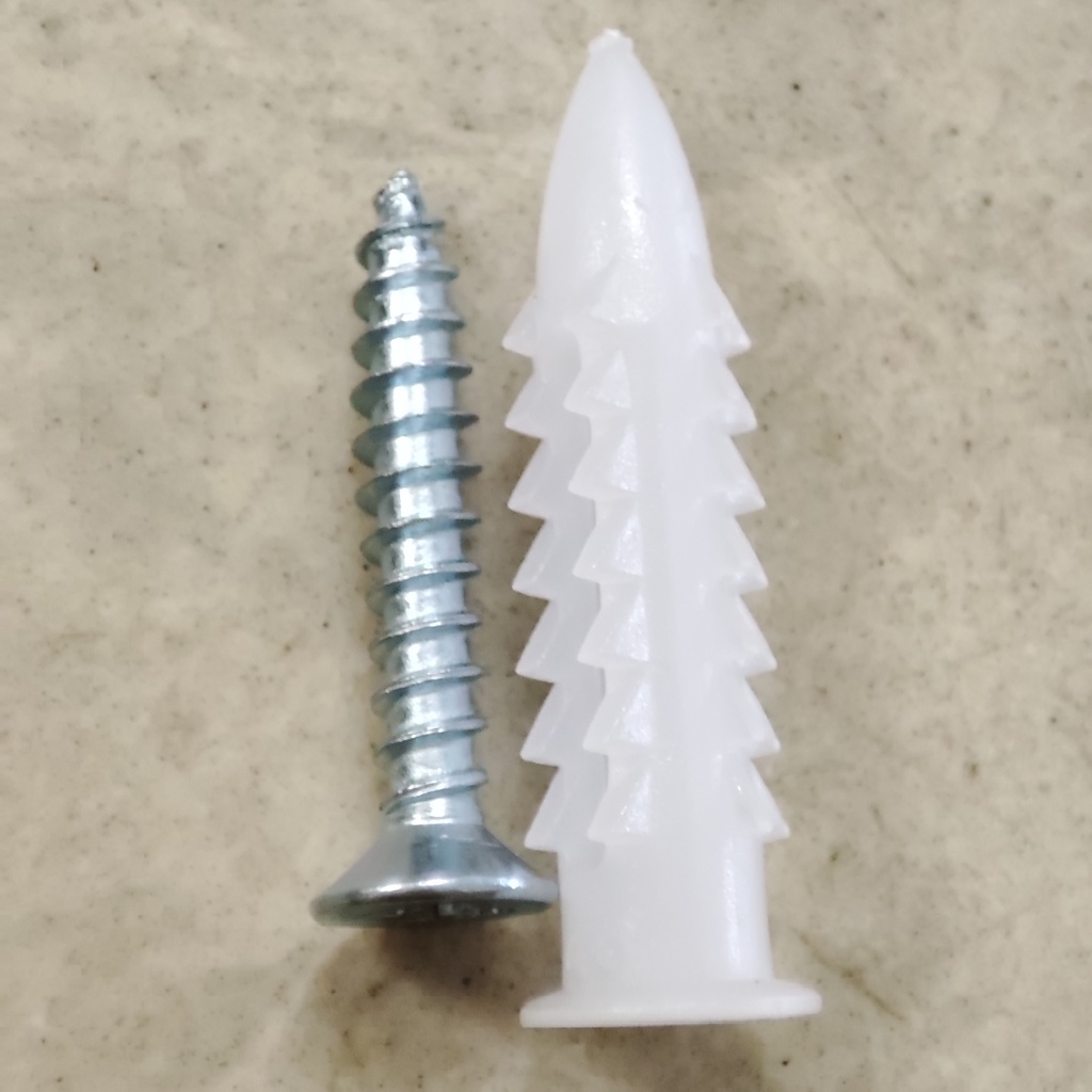 10 Bộ Vít  + Tắc kê số 3 dùng để gắn đế ổ cắm , công tắc ,  treo vật dụng v.v...