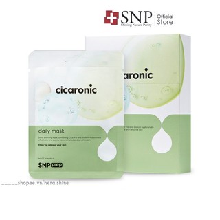 Mặt nạ dưỡng làm dịu da hàng ngày snp prep cicaronic daily mask chứa tinh chất rau má