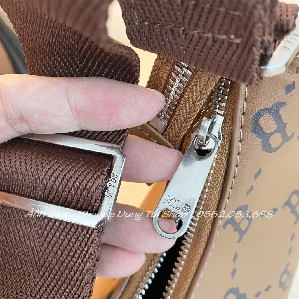 Túi nữ NY kẹp nách + đeo chéo form to size 30 có khóa kéo dây bảng to full màu