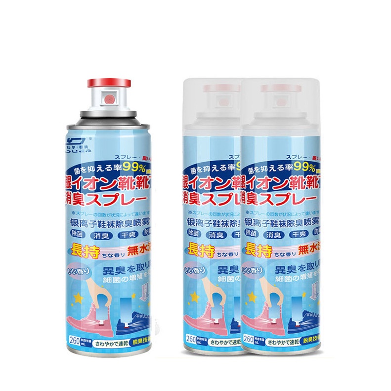 Chai Xịt Khử Mùi Hôi Giày và Tất, Công Nghệ Nano Bạc 260ML Khử mùi diệt vi khuẩn Chống Hôi Chân hiệu quả.