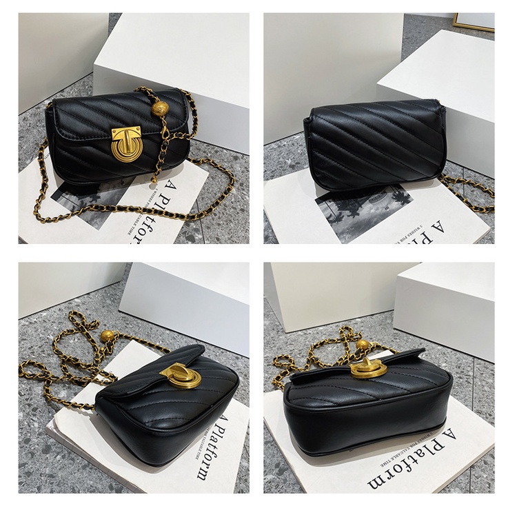 Túi đeo chéo dây chuông trần da mềm khóa đồng thời trang hàng QC