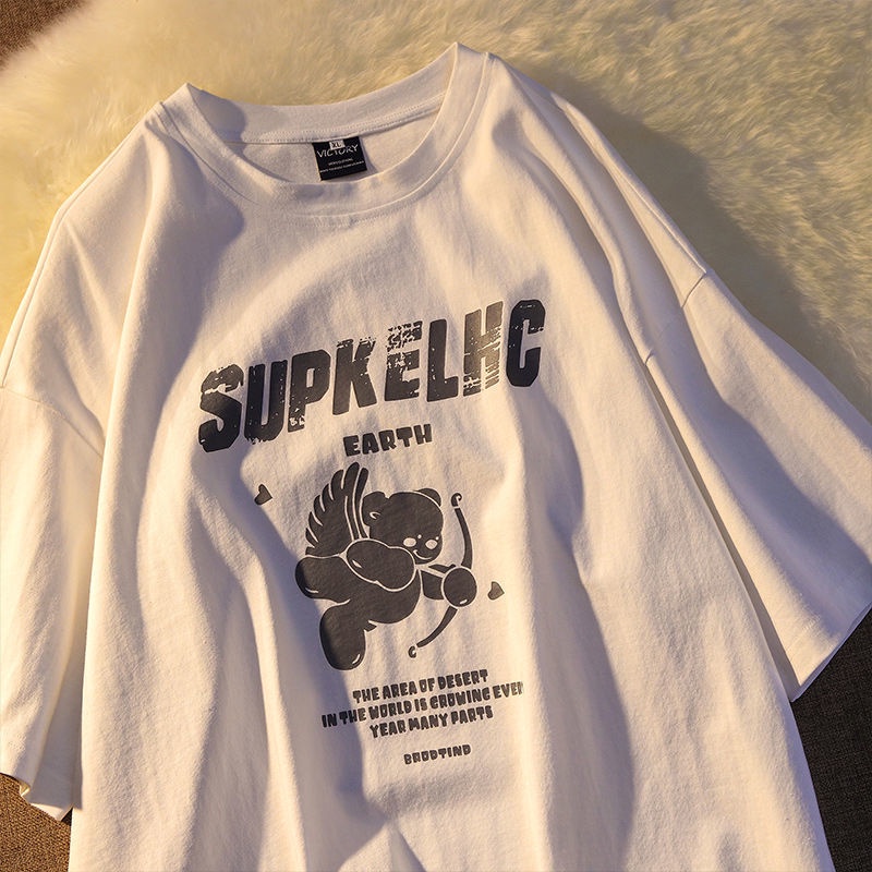 NRVP Áo Thun Unisex Mùa Hè Dáng Suông Tay Cộc Phong Cách Hàn Quốc Cho Nam Nữ