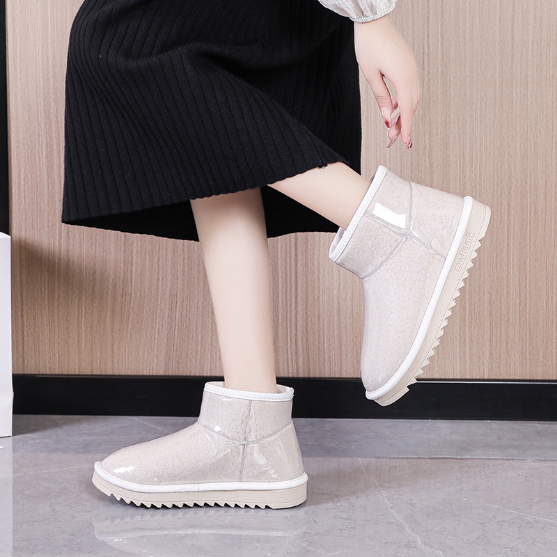 Giày Bốt Cổ Cao Đến Mắt Cá Chống Trượt Không Thấm Nước Thời Trang Cho Bạn Gái