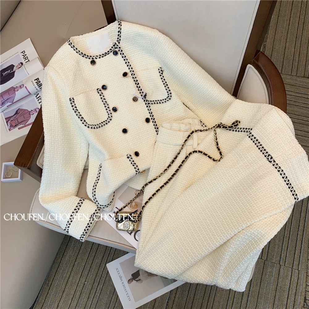 Set Dạ Tweed Cao Cấp Phong Cách Hàn Quốc - Ellie Dress