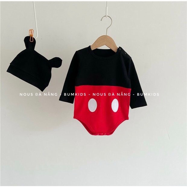 Set body mickey đen +mũ