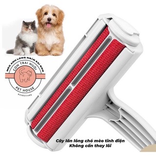 Cây lăn lông chó mèo - Lăn tĩnh điện hút lông thú cưng làm sạch giường chăn đệm Cây lăn lông bụi không thay lõi