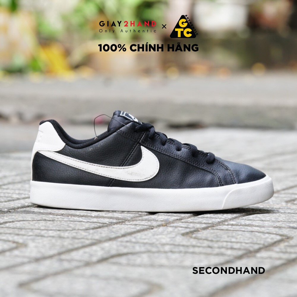 Giày Thể Thao COURT ROYALE AC BLACK BQ4222-002 GIÀY CŨ CHÍNH HÃNG