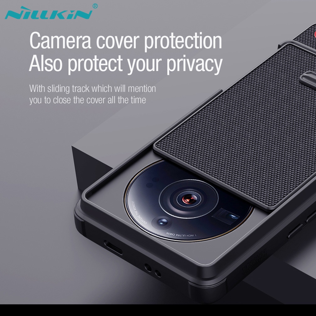 Ốp lưng Xiaomi Mi 12S Ultra Nillkin Textured S kết cấu Nylon Fiber ống kính trượt Ốp lưng cho Xiaomi 12S Ultra