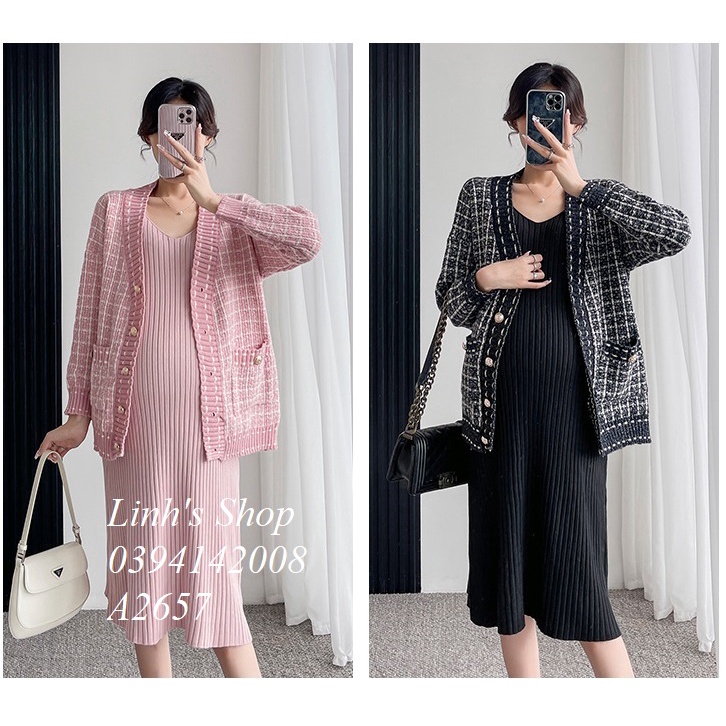 SET ÁO VÁY LEN BẦU A2657